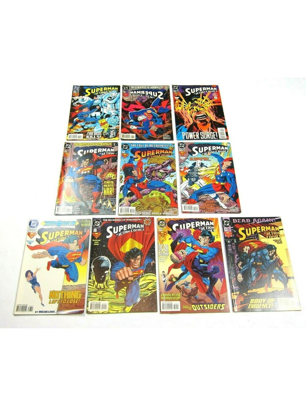 Lot 10 Vintage 1994 Superman In Action Comic Books 695 697 698 699 701 702 703